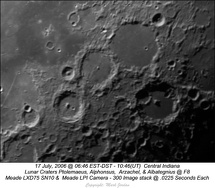 Lunar  Crater chain071706 2X